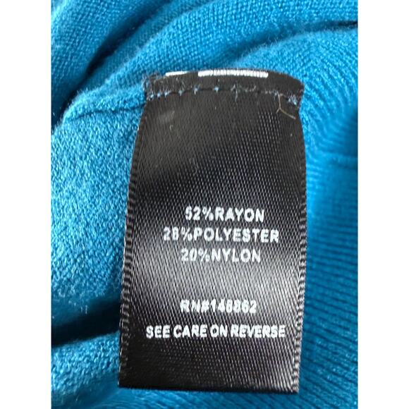 Torrid Plus Sz 2X Minimalist Turtleneck Stretch Sweater Blue Long Sleeve Casual - Picture 6 of 8